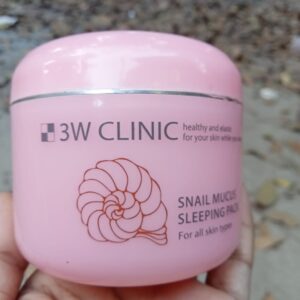 • 3W Clinic Crystal White Sleeping Pack • Cream for All Skin Types • Provides Moisturizing and Whitening Effects